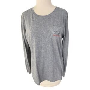 Medium Vineyard Vines 2016 Happy Holidays Gray Long Sleeve T-shirt